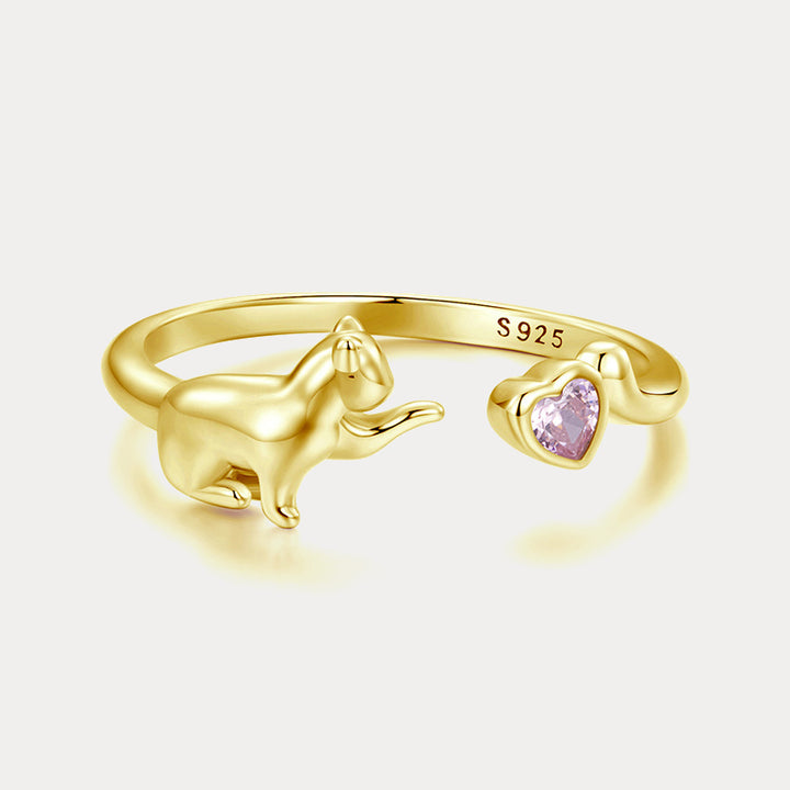 Cat Heart Ring