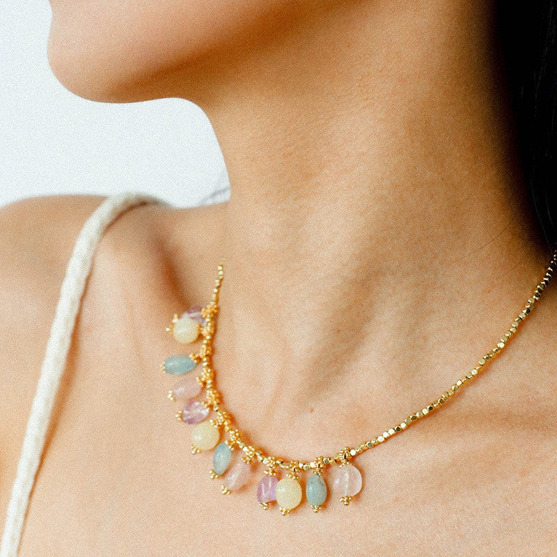 Selenichast Gemstone Charm Necklace 