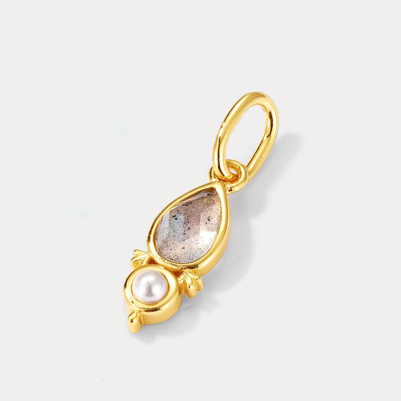 Vintage Labradorite detachable Pendant Necklace