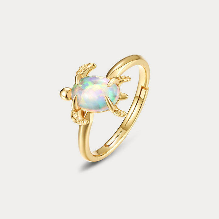 Opal Turtle Ring