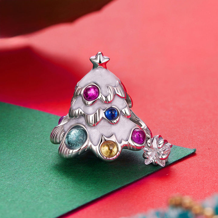Cute Silver Christmas Tree Bracelet
