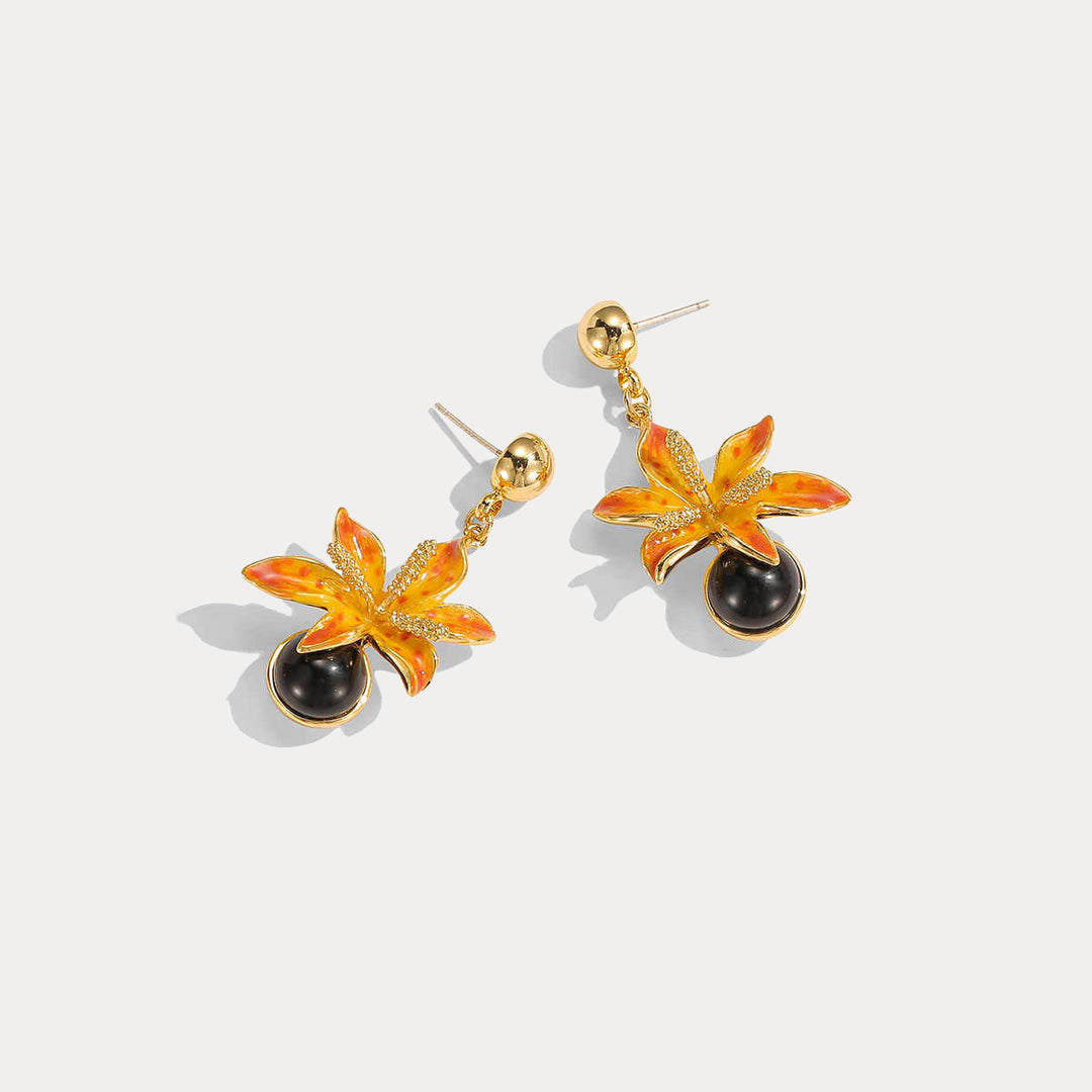 Selenichast Leopard Flower Earrings