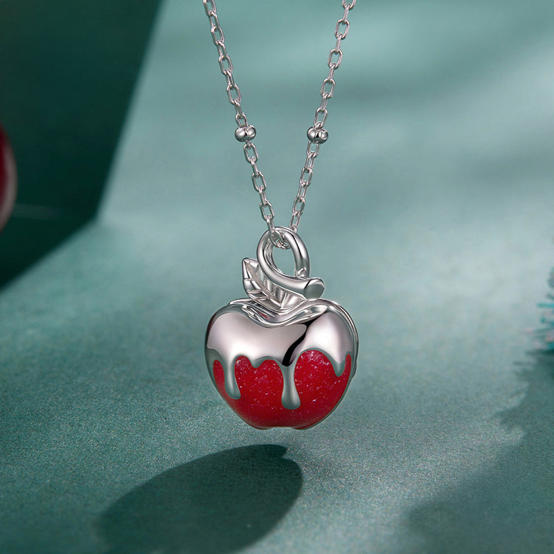 Cute Christmas Apple Locket Necklace