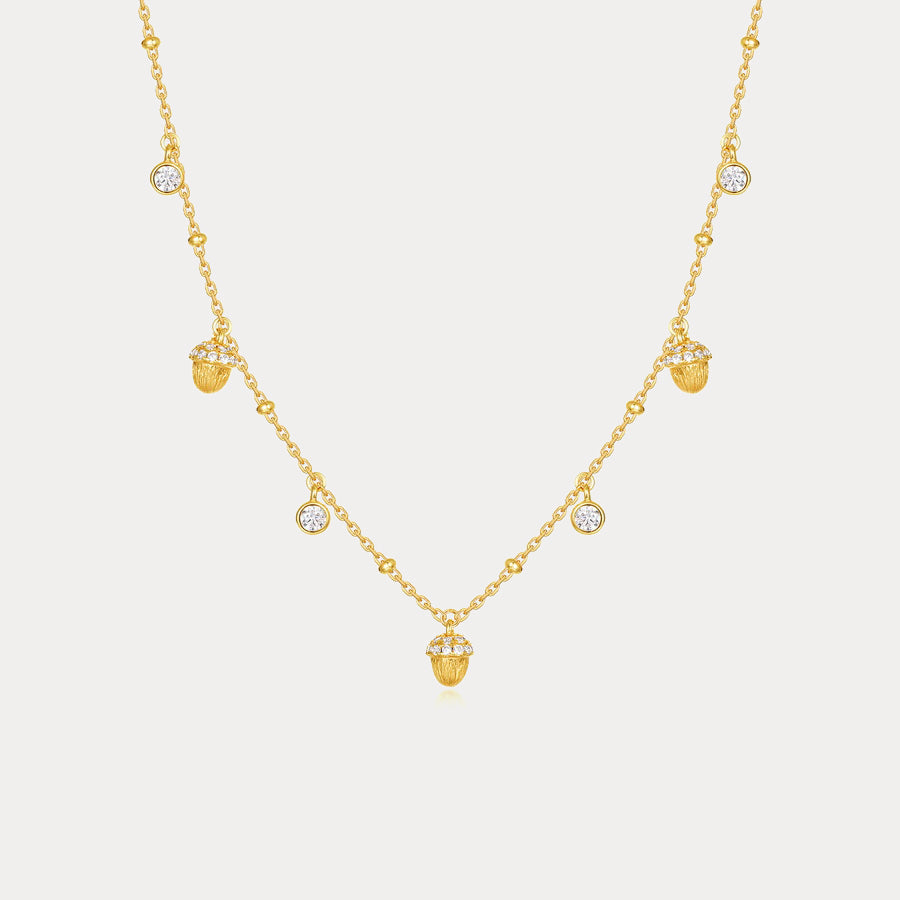 Selenichast Pinecone Charm Necklace