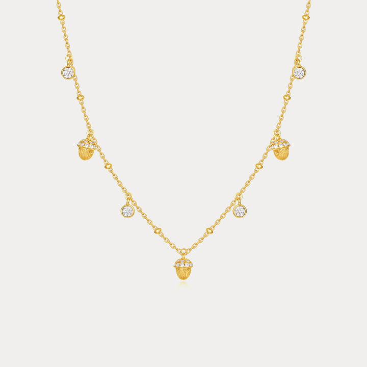 Selenichast Pinecone Charm Necklace