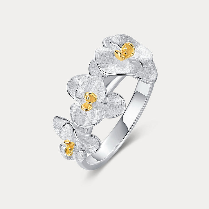 Selenichast Silver Orchid Ring