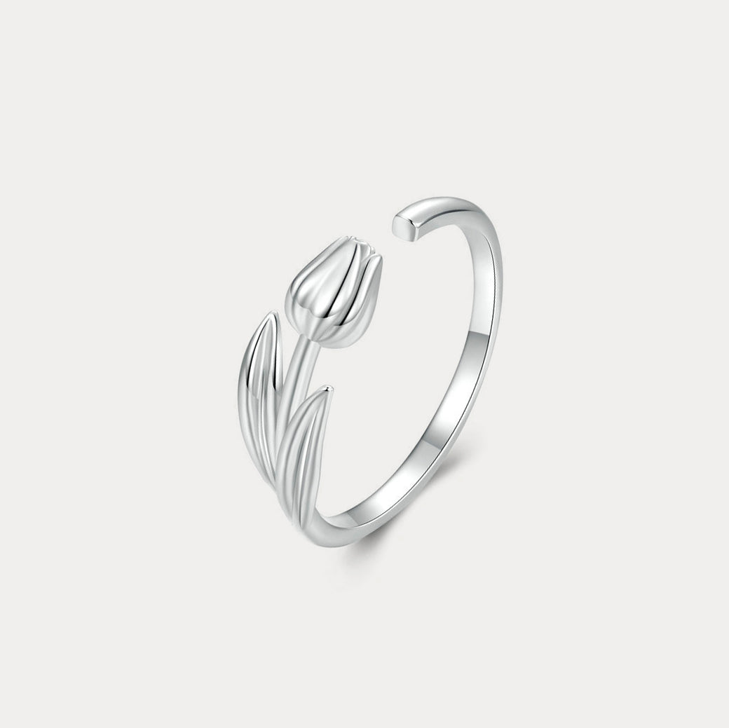 Selenichast Silver Tulip Ring