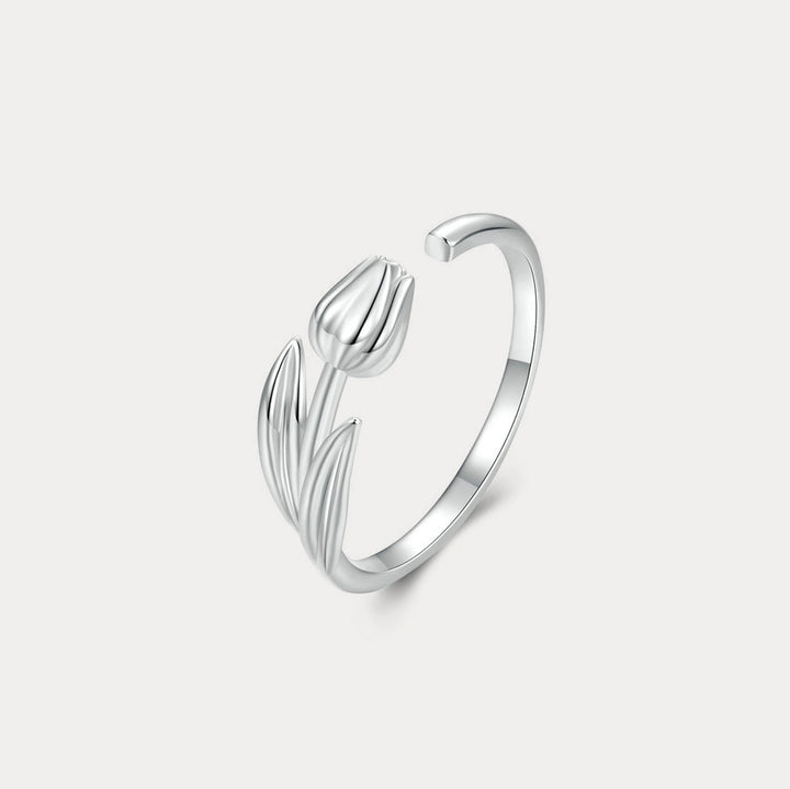 Selenichast Silver Tulip Ring