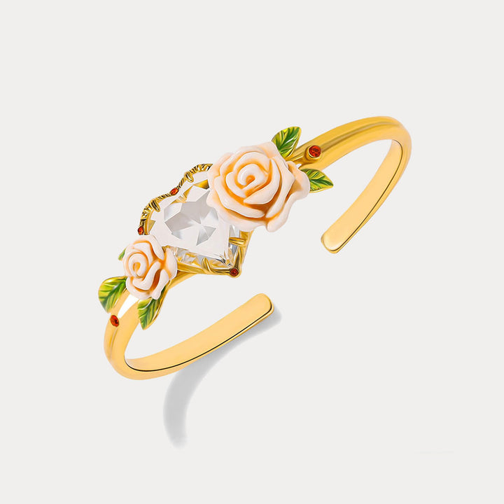 Champagne Rose Heart Bangle