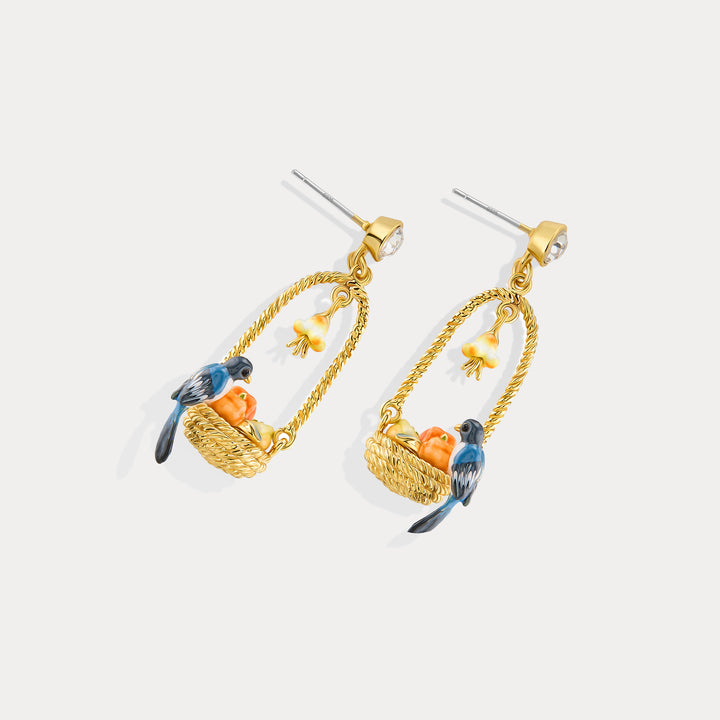 Magpie & Persimmon Basket Earrings Gift For Women