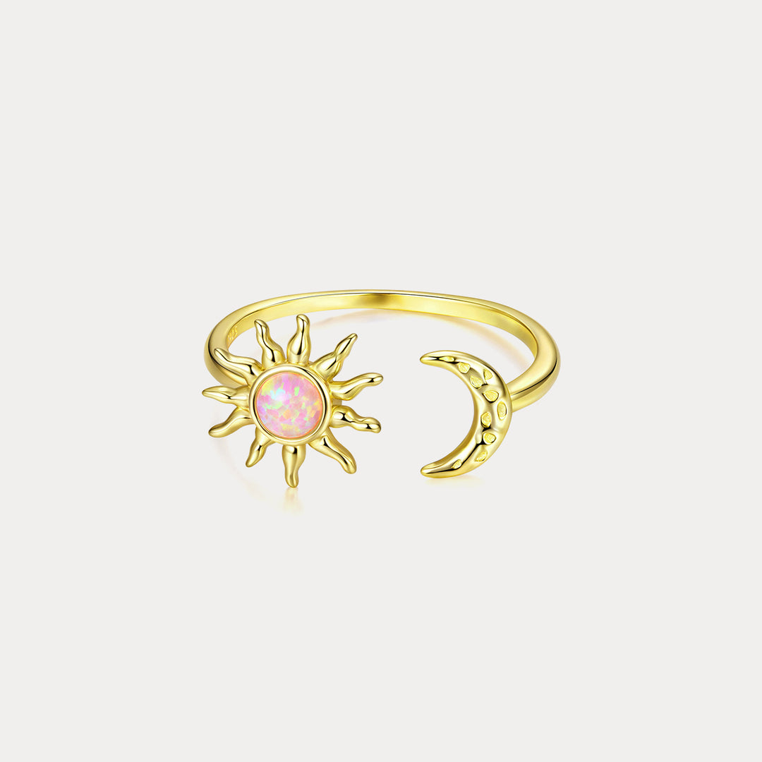 Selenichast Opal Sun & Moon Ring