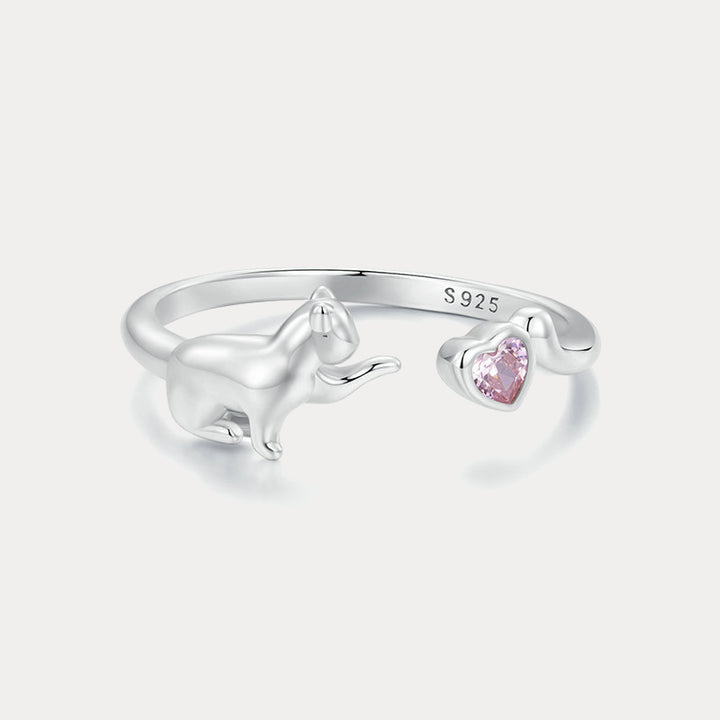 Cat Heart Ring