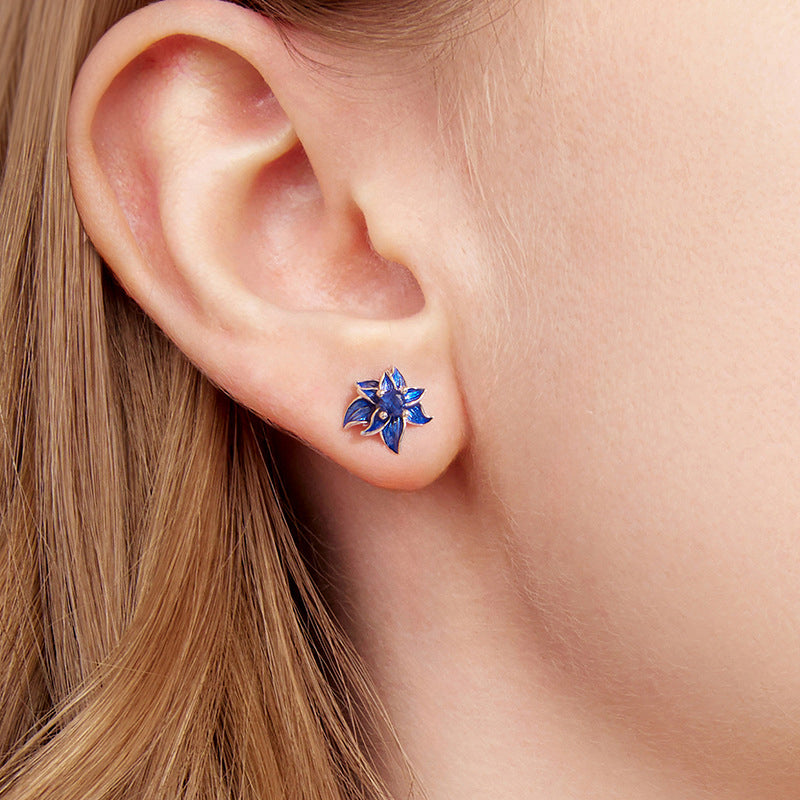 Selenichast Blue Lotus Earrings