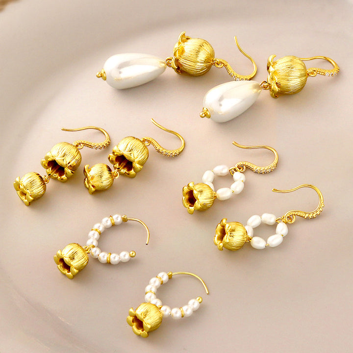 Selenichast Lily of the Valley Pearl Earrings