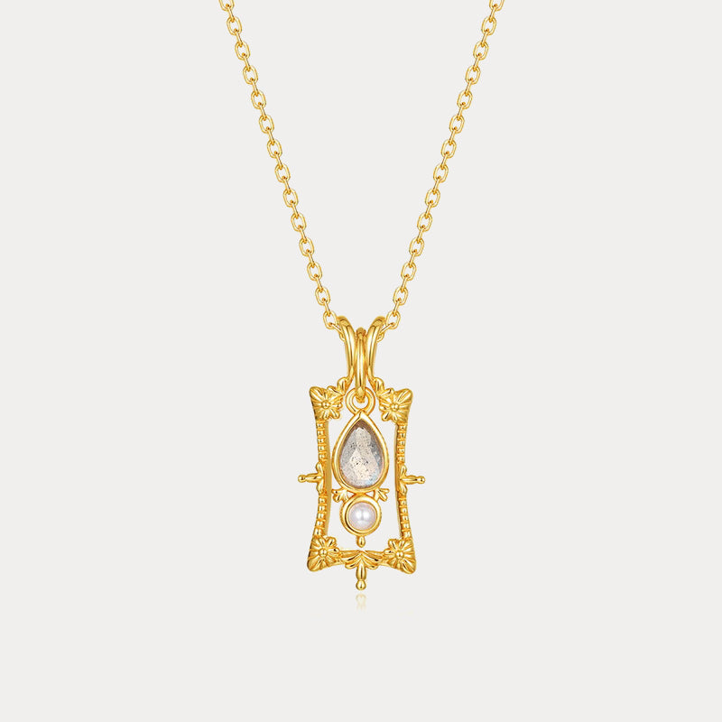 Selenichast Vintage Labradorite Necklace