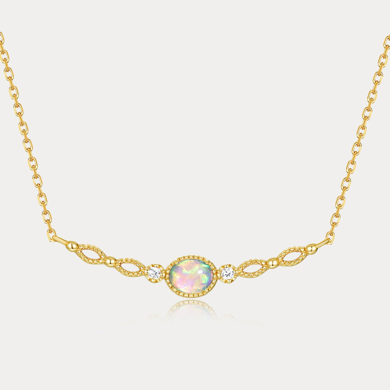 Selenichast Vintage Opal Necklace