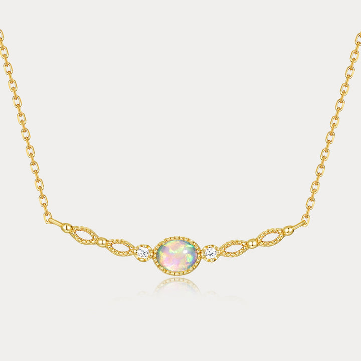 Selenichast Vintage Opal Necklace