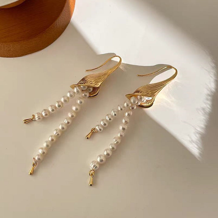 Selenichast Tassel Earrings Pearl Jewelry