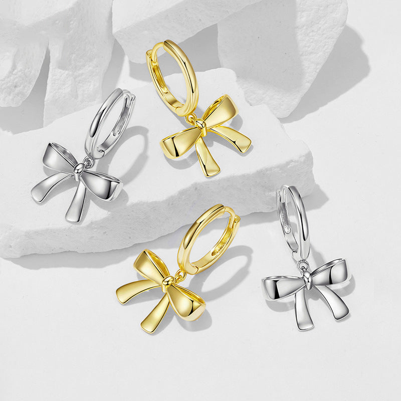 Selenichast Gold Bow Earrings