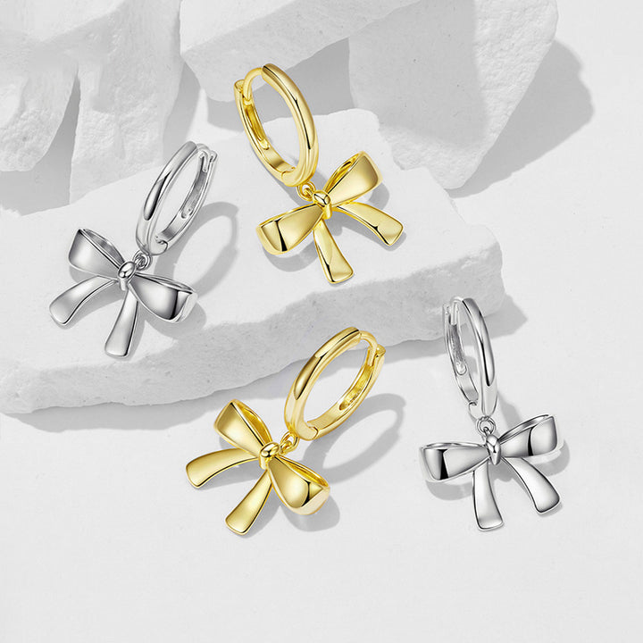 Selenichast Gold Bow Earrings