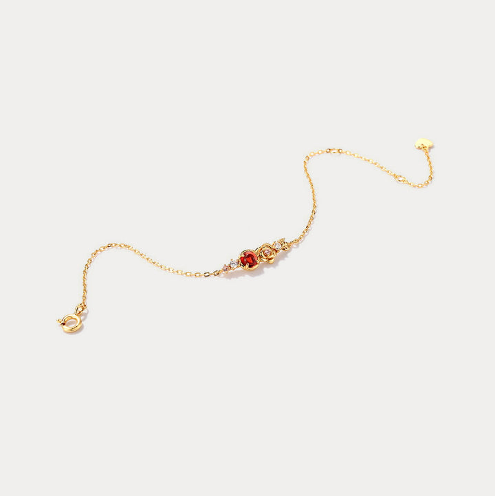 Garnet Bracelet Selenichast Rose Bracelet