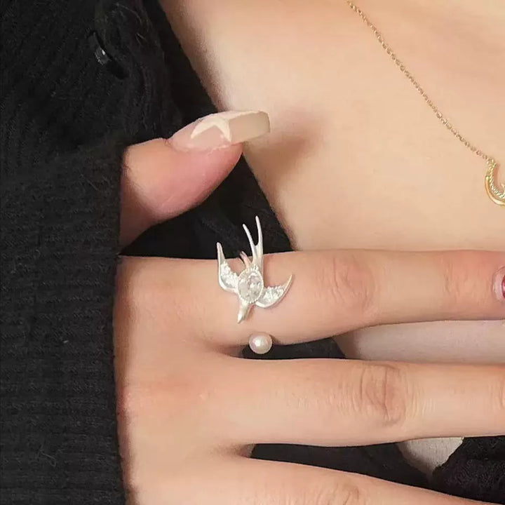 Swallow Ring Silver Ring Selenichast 