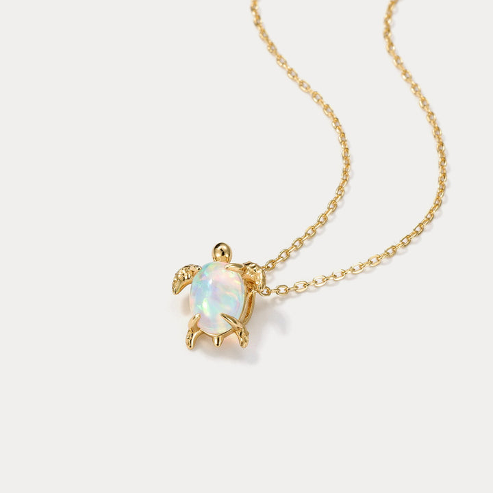 Opal Turtle Necklace Selenichast 