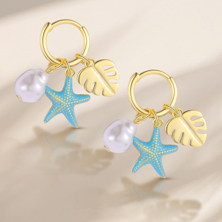 Starfish Huggie Earrings