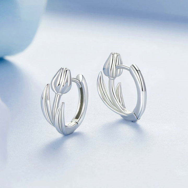 Tulip Earrings Silver Jewelry Selenichast 