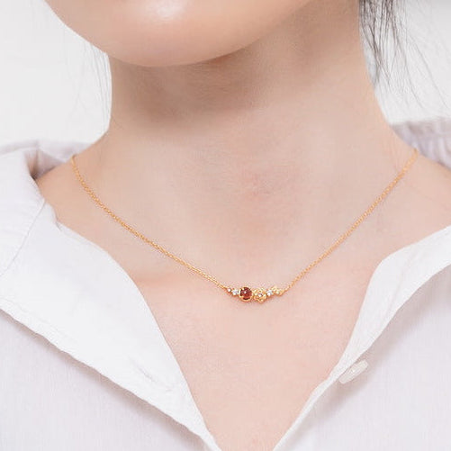 Selenichast Rose Garnet Necklace
