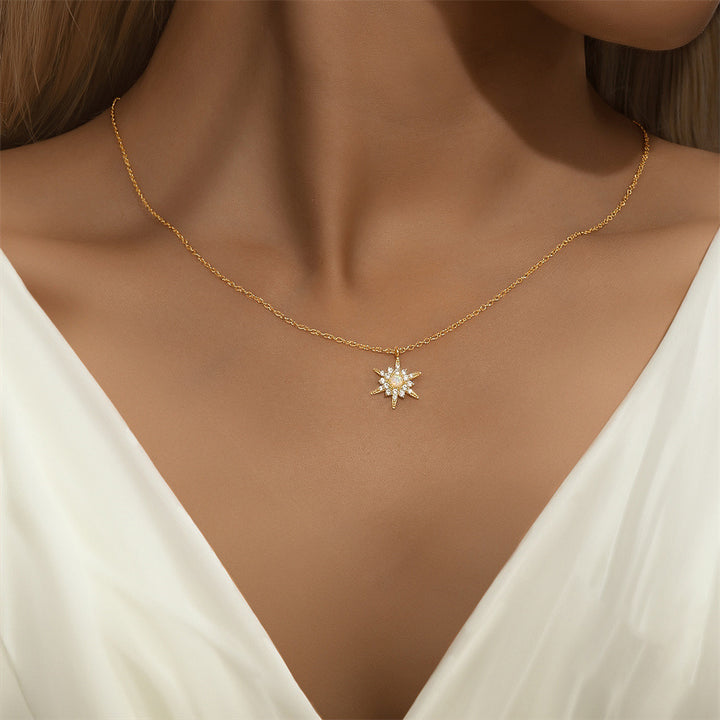 Opal Sun Necklace Selenichast 