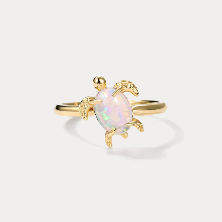 Opal Turtle Ring