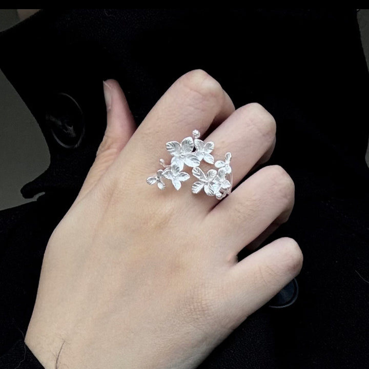 Selenichast Hydrangea Ring Flower Ring