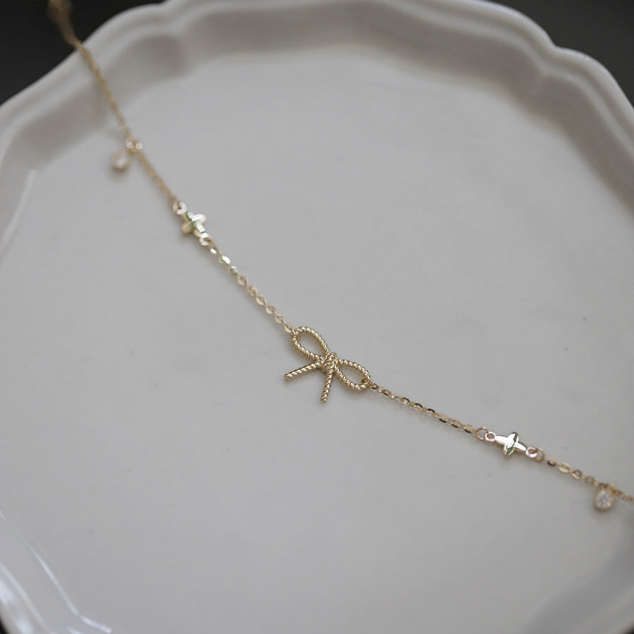 Selenichast Bow Bracelet Gold Jewelry