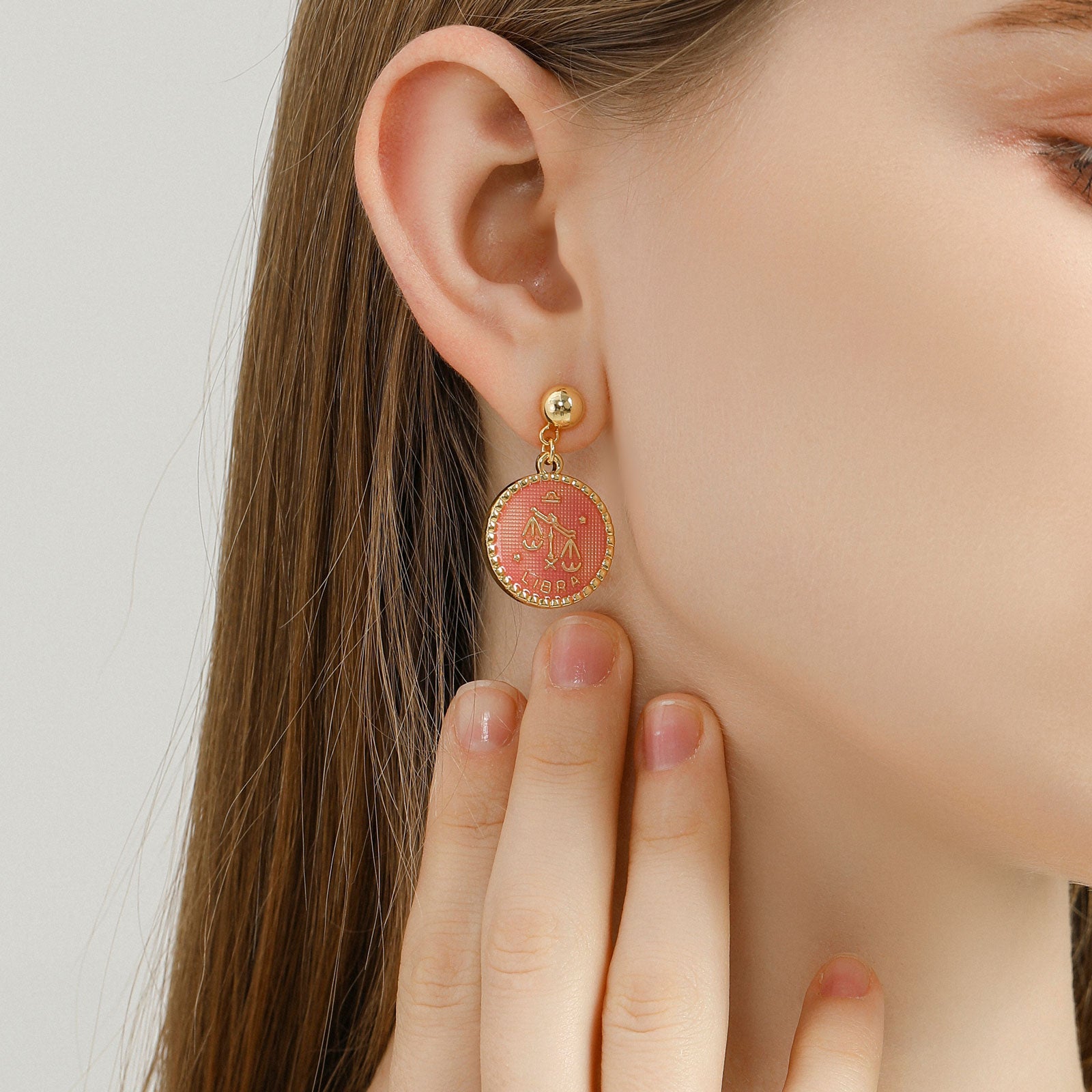 Libra Constellation Enamel Earrings