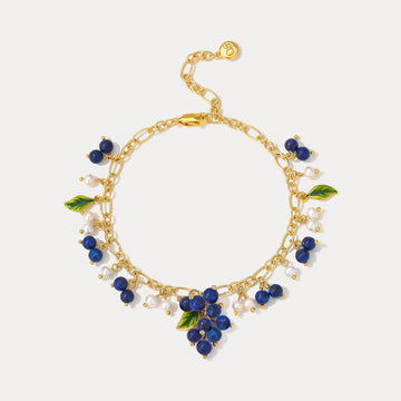 Selenichast Blueberry Gold Charm Bracelet