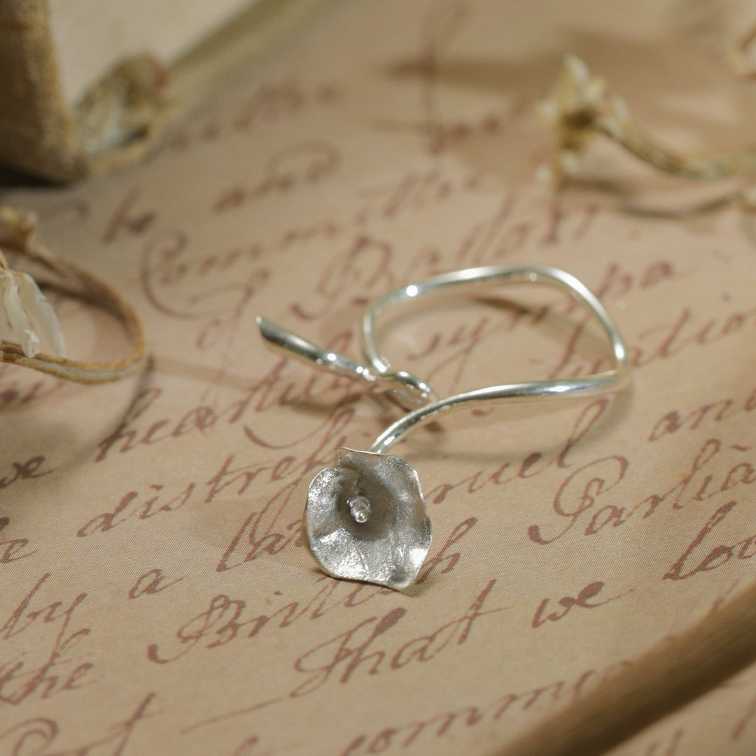 Silver Calla Lily Ring