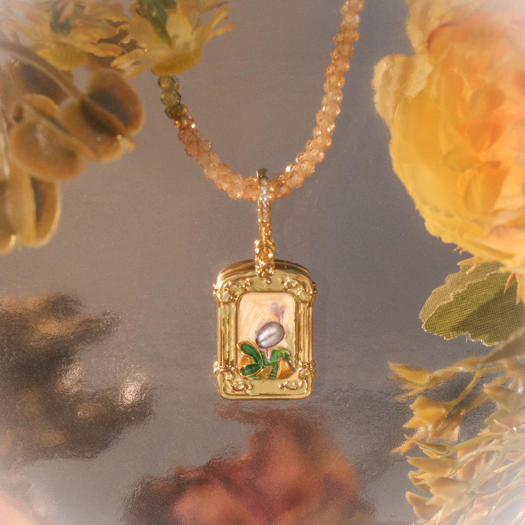 Iris Portrait Pendant Necklace