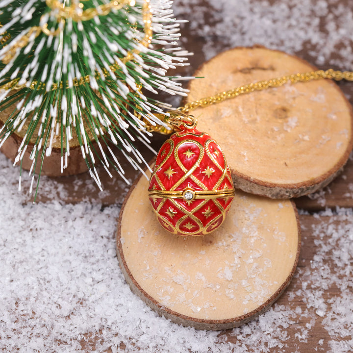 Christmas Egg Locket Necklace