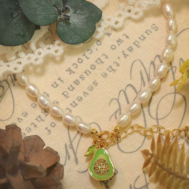 Avocado Pearl Bracelet