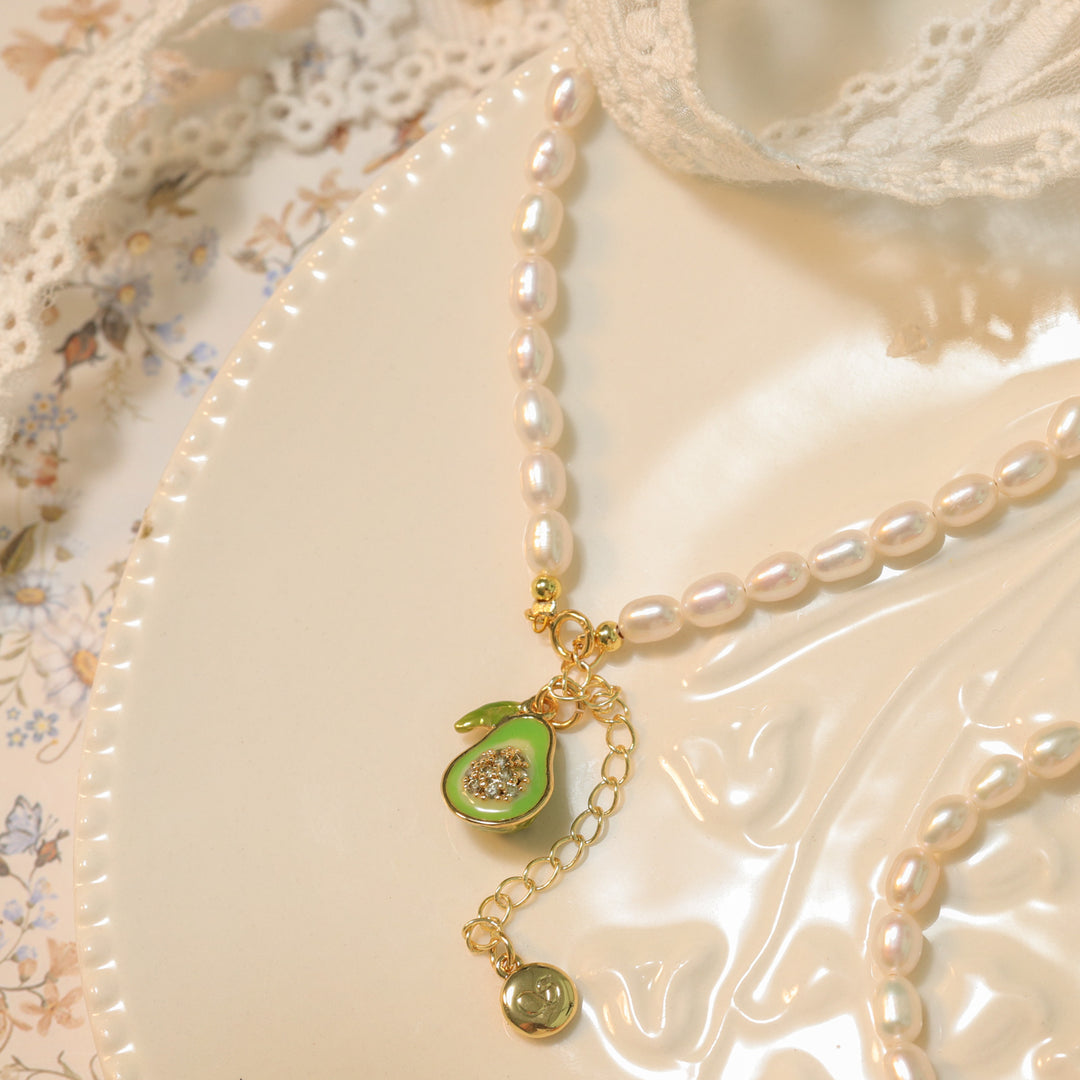 Avocado Pearl Anklet