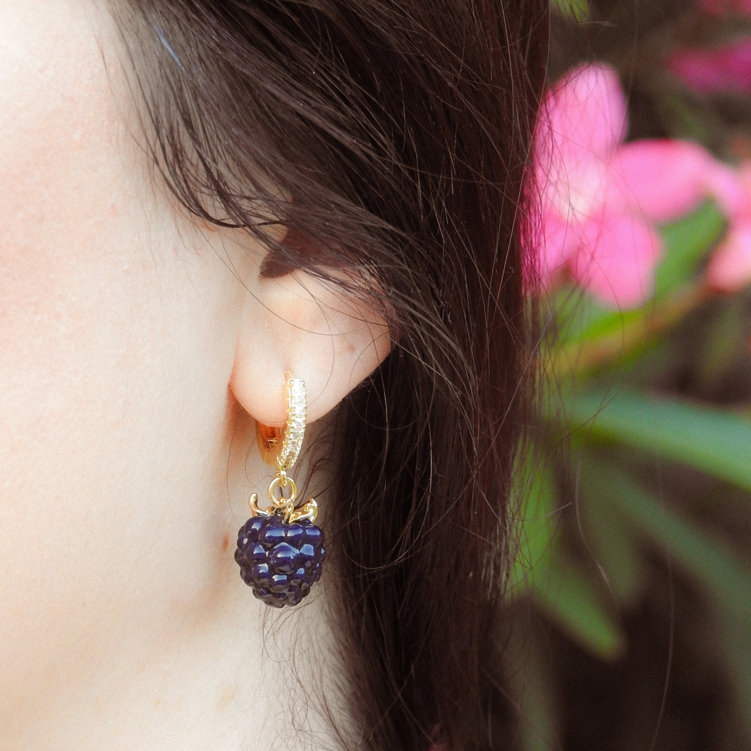 Blackberry Hoop Earrings