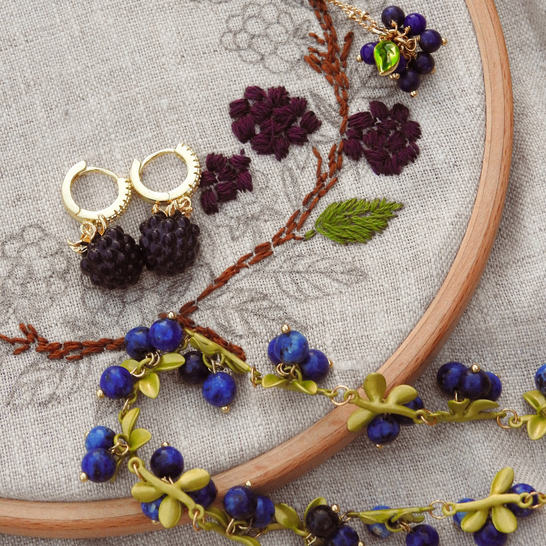 Blackberry Hoop Earrings