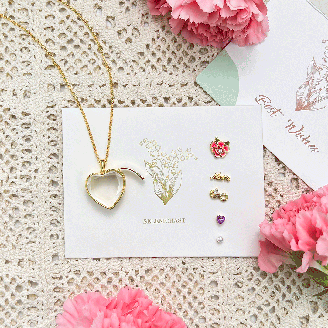 Mom Heart Locket Necklace