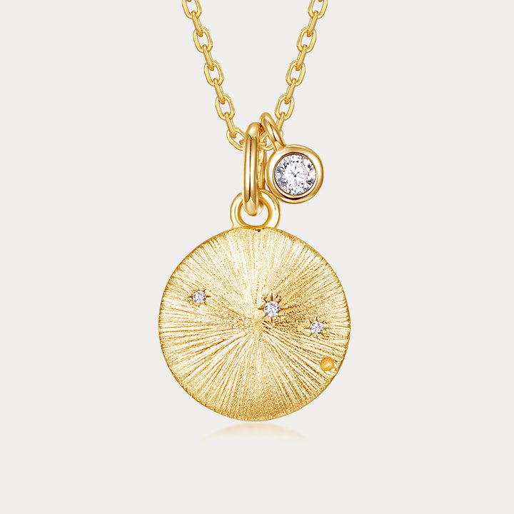 Zodiac Birthstone Necklace-Aries&Zircon