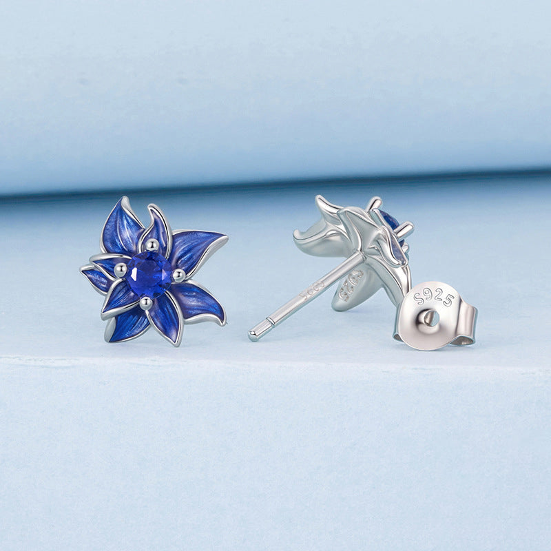 Blue Lotus Earrings Selenichast 