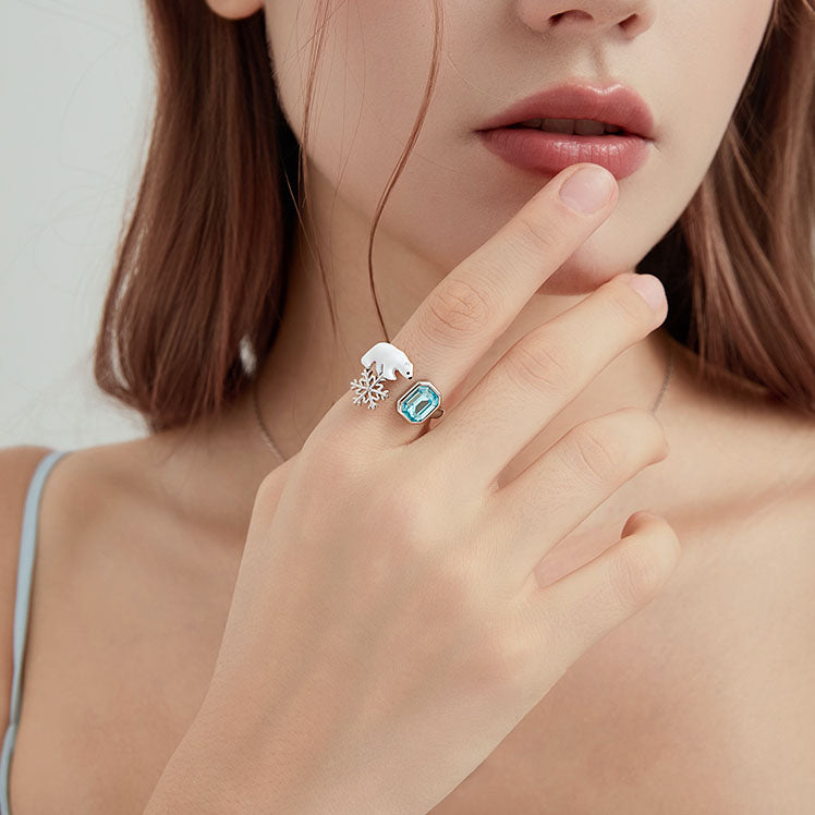 Snowflake Polar Bear Ring