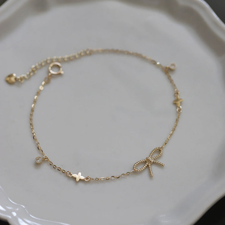 Selenichast Bow Bracelet Gold Jewelry