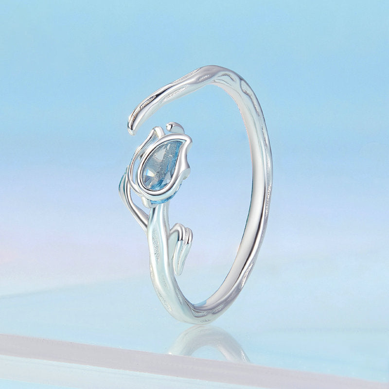 Selenichast Silver Tulip Ring