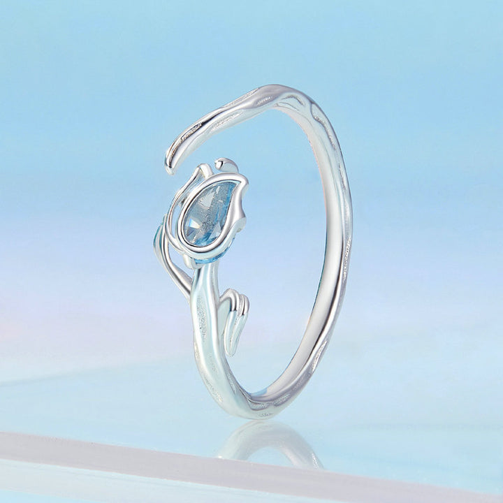 Selenichast Silver Tulip Ring